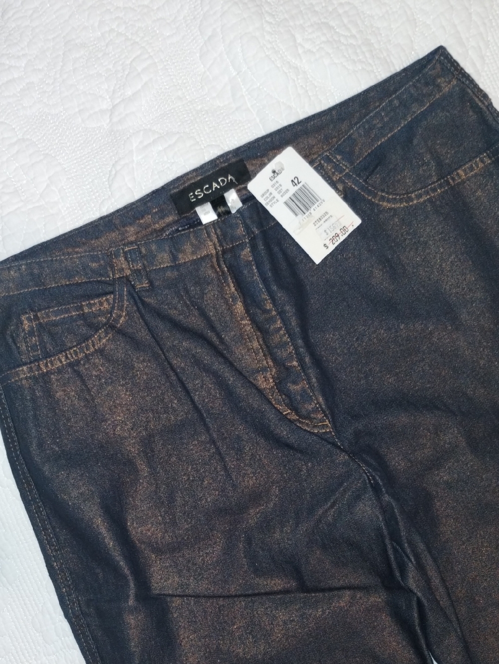 Escada Bronze-Black Shimmer Jeans
